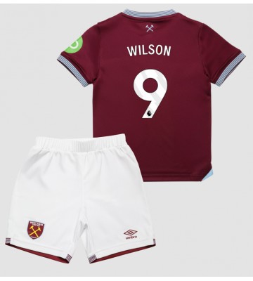 West Ham United Callum Wilson #9 Hjemmebanesæt Børn 2025-26 Kort ærmer (+ korte bukser)